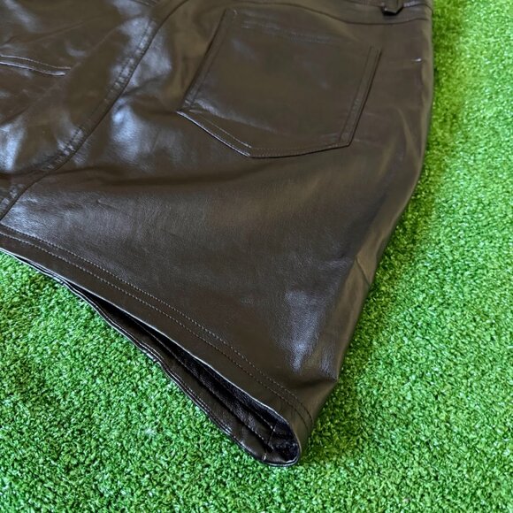 Forever 21 Women’s Mini Retro Bodycon Vegan Leather Lining Skirt in Black Size L - Picture 10 of 14